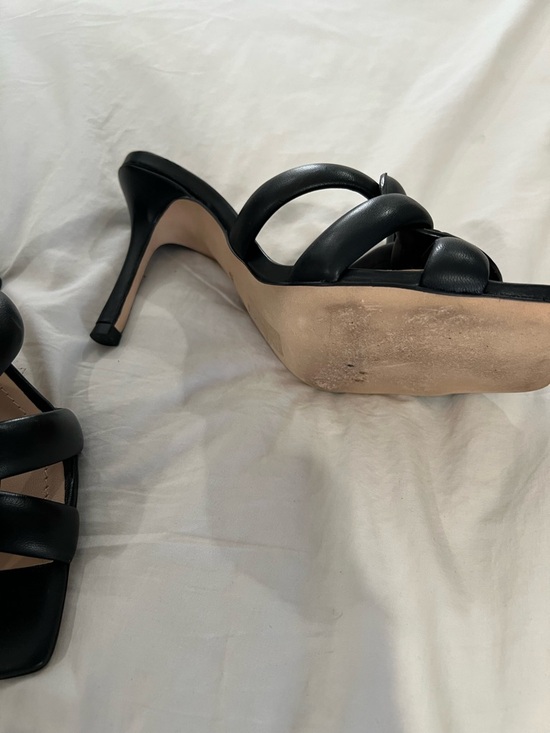 Coach Black Knotted Leather Slide Mules - Picture 5 of 6